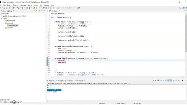 Java - Methods, part 2: With parameters and a return type смотреть онлайн
