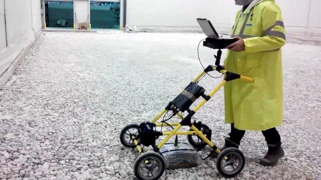 Георадарное исследование на предмет поиска пустот и просадок. смотреть онлайн
