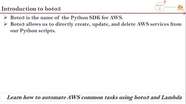 Introduction to boto3 | AWS Automation with Python boto3 and Lambda Service смотреть онлайн
