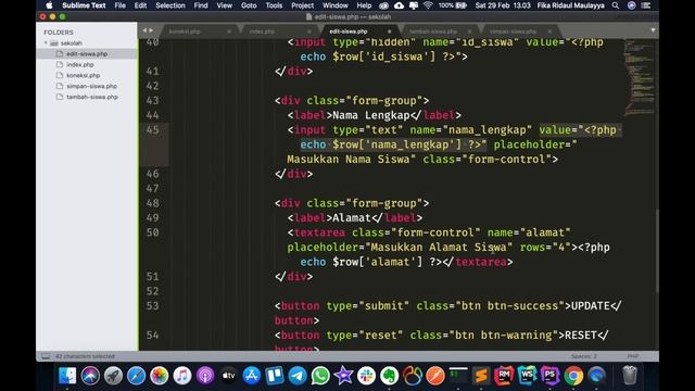 CRUD PHP & MySQLi Dengan Bootstrap 4 #5 - Proses Edit & Update Data Ke Database смотреть онлайн