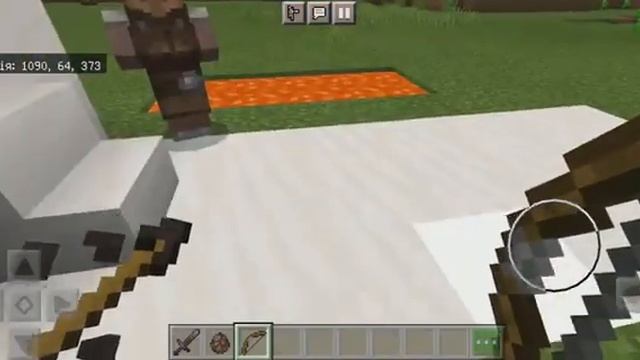 Проверяю разные стрелы в Minecraft