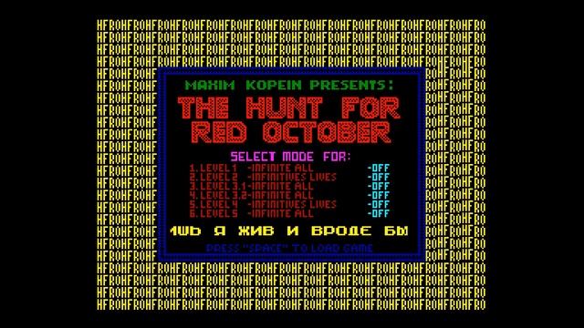 Hunt For Red October Crack Intro - Max Kopein/Cerikopic [#zx spectrum] смотреть онлайн