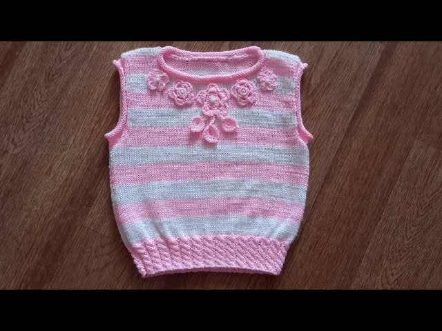 Летняя майка на девочку 3-4 года спицами - Мастер Класс смотреть онлайн