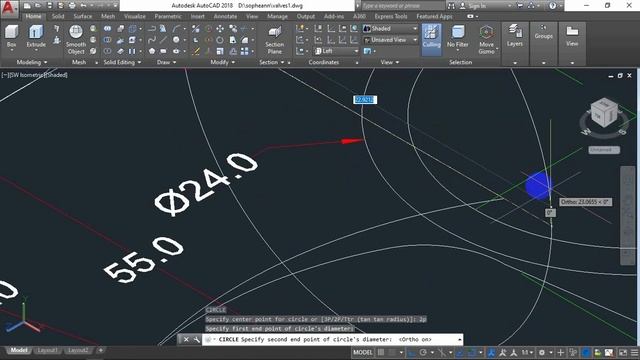 AutoCAD 3D, how to draw water valves, valve body, part#1 смотреть онлайн
