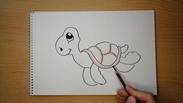 Как нарисовать черепаху смотреть онлайн
