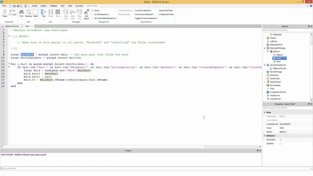 Balloon Physics - ROBLOX Scripting Tutorial смотреть онлайн