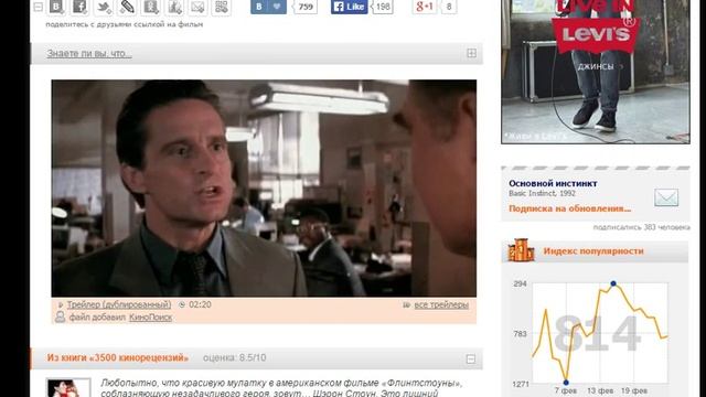 Просто мнение: Основной инстинкт (Basic Instinct) Wolfing обзор