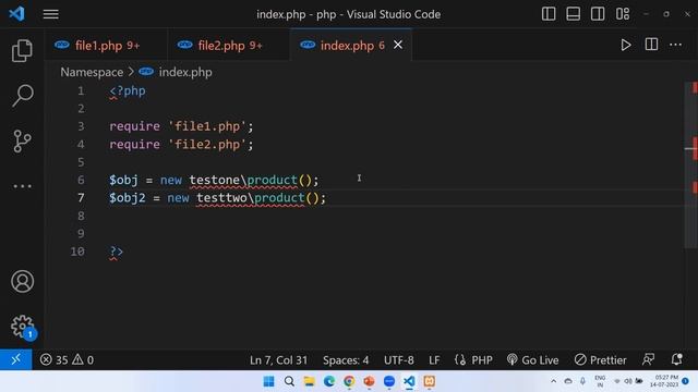 How to use Namespace in PHP OOP in hindi смотреть онлайн