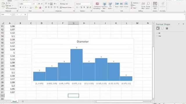 Histogram in Excel (Changing Bin size, Overflow and Underflow Limit, Percent Increase) #histogram смотреть онлайн