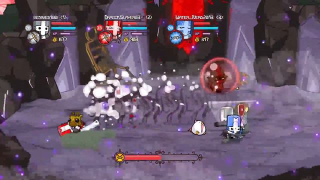 Beating the final level in Castle Crashers with Carter! смотреть онлайн