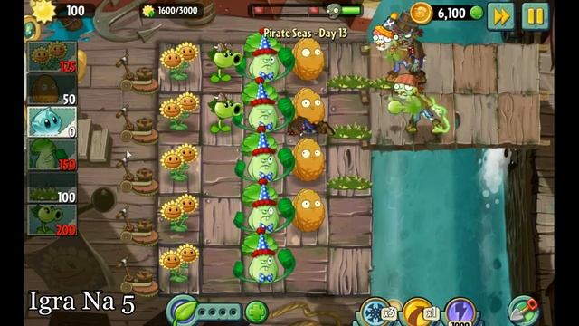 Pirate Seas Day 13 - Plants vs Zombies 2 (Прохождение) смотреть онлайн