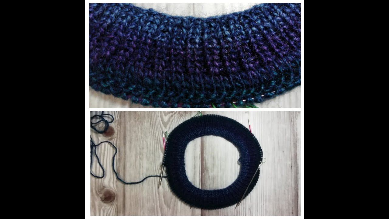 Джемпер спицами регланом сверху из пряжи ярнард пацифик. Начало. смотреть онлайн