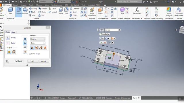 Engineering drawing, autocad first angle projection, (Belt roller, Support base) Audesk Tutorial смотреть онлайн