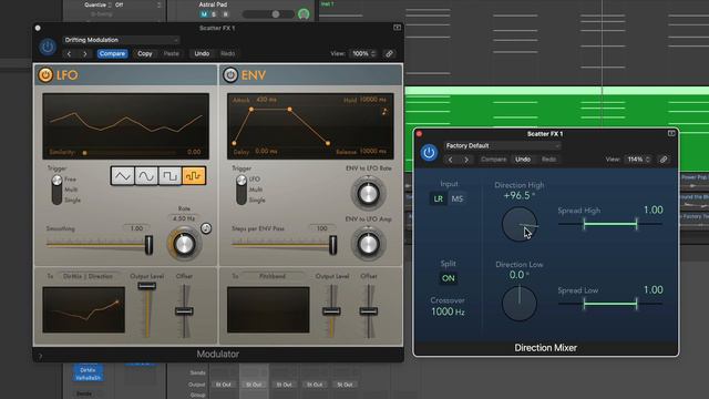 Logic Pro - Scatter Modulation FX (Direction Mixer + Modulator MIDI FX) смотреть онлайн