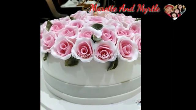SUGAR FONDANT FLOWER BOUQUET CAKE DESIGN #FlowerBouquetCake#FondantRoseFlowerCake#MaretteAndMyrtle