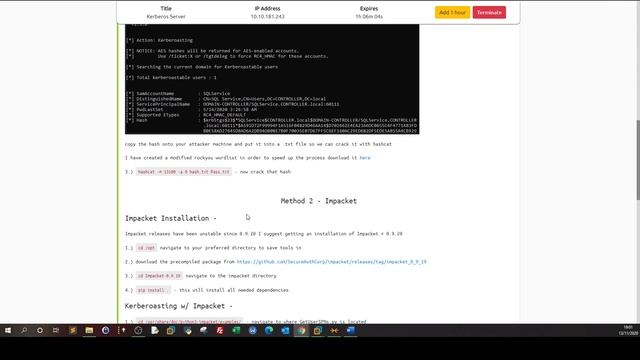 Testing Kerberos in Windows Active Directory - TryHackMe смотреть онлайн