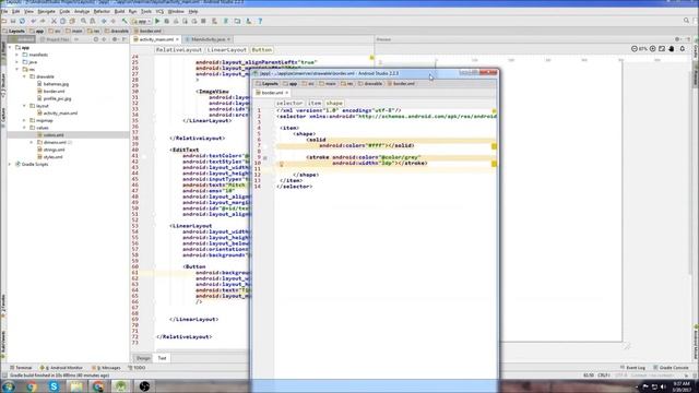 Android Beginner Tutorial #14 - Relative Layouts And Linear Layouts [Building A Facebook Layout]