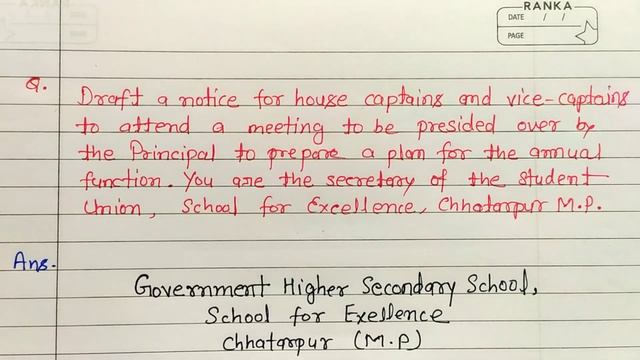 Notice writing / Imp notice Class-12th English Grammar / Meeting for annual function / board Exam смотреть онлайн