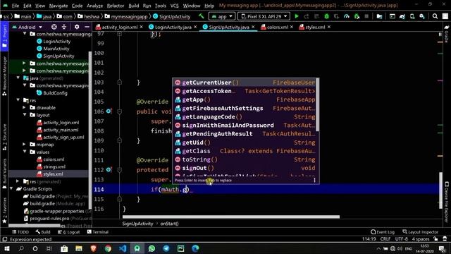 Learn to build your own chat app in Tamil-04 - login activity and auto-login using firebase смотреть онлайн