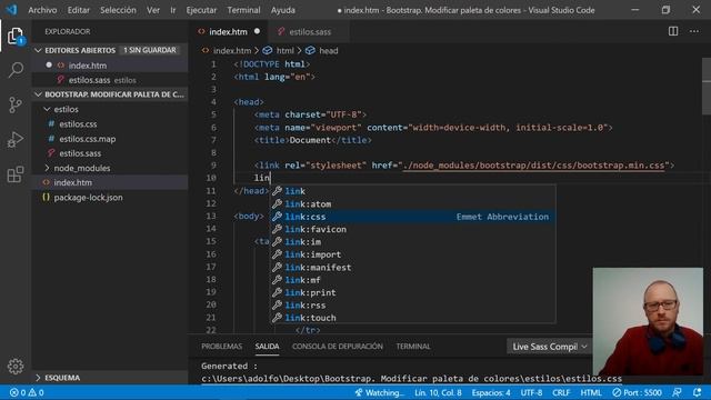 Bootstrap. Modificar la paleta de colores (cambiar el tema) смотреть онлайн