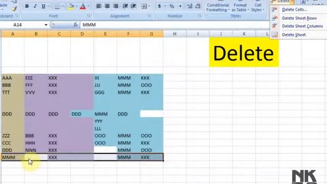Lesson 21 The Delete Microsoft Office Excel 2007 2010 free Educational video Training Tutorials in смотреть онлайн