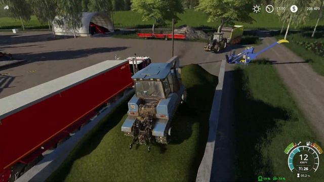 Farming Simulator 19 No Man's Land #40 заготовка силоса в яме, ухаживаем за помидорами и лимонами смотреть онлайн