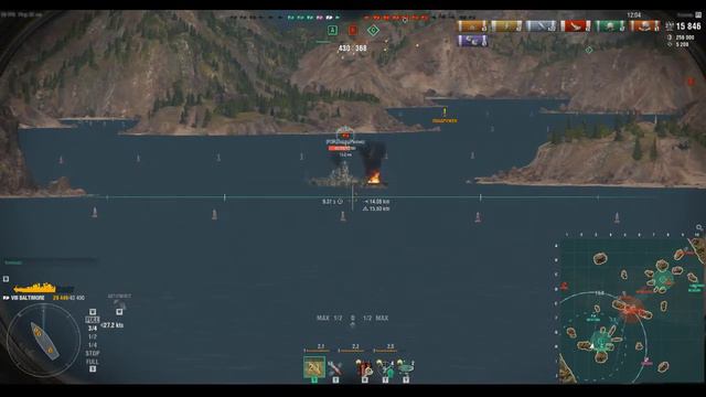 BALTIMORE (Балтимор - крейсер США 8 уровень) - АЗЫ БОЯ