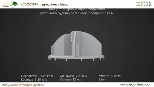 Концепт одноэтажного купольного дома! смотреть онлайн