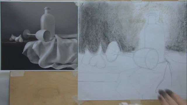 24.1 Рисуем натюрморт соусом \ часть 1 смотреть онлайн