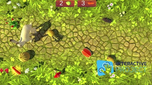 Что ест заяц? ИНТЕРАКТИВНЫЙ ПОЛ для детей. Развивающие игры на полу Чудознайка.