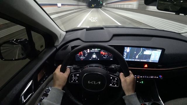 2024 KIA Canival V6 3.5 FWD POV night drive смотреть онлайн
