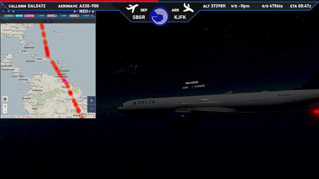 Voo de GUARULHOS a NOVA YORK de A330neo no FLIGHT SIMULATOR 2020 ? смотреть онлайн