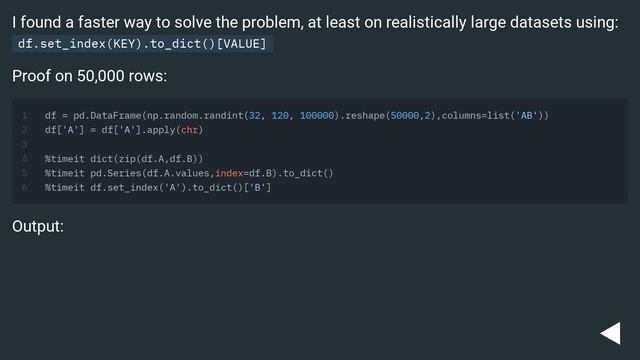 How to create a dictionary of two pandas DataFrame columns смотреть онлайн
