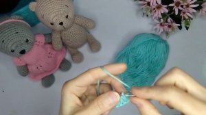 Платье вязаное спицами для игрушки!!!