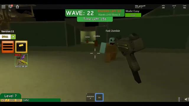 zombie attack ВЫБИЛ КРУТУЮ АУРУ НА ОРУЖИЕ И КАТАНУ!!!|ROBLOX смотреть онлайн