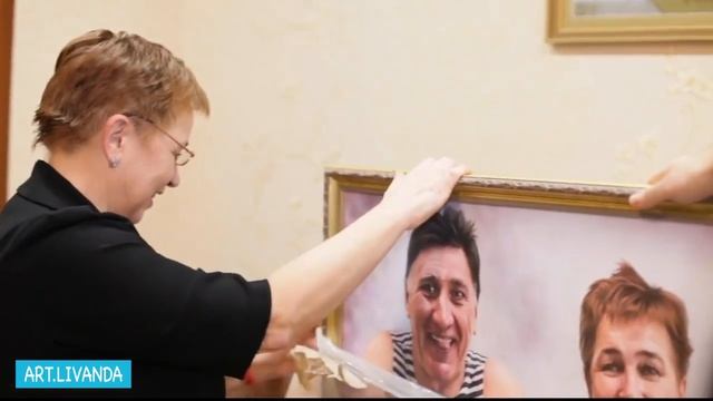 Подарок родителям | Портрет на холсте смотреть онлайн