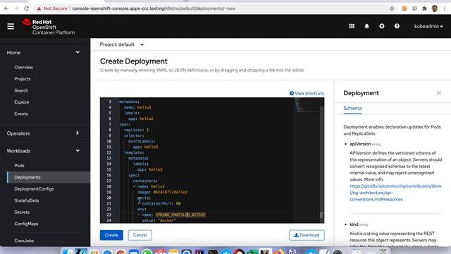 How to deploy SpringBoot HelloWorld app in OpenShift смотреть онлайн