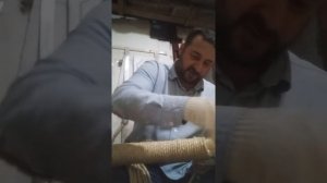 Намотка веревки для когтеточки