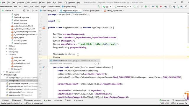 Login & Register Android App Using Firebase | Android Studio Authentication Tutorial - FIrebase Aut смотреть онлайн