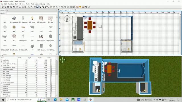 Sweet Home 3D Tutorial Untuk Pemula Part 5 #sweethome3d смотреть онлайн