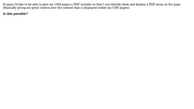 Magento: Giving a CMS page a PHP variable смотреть онлайн