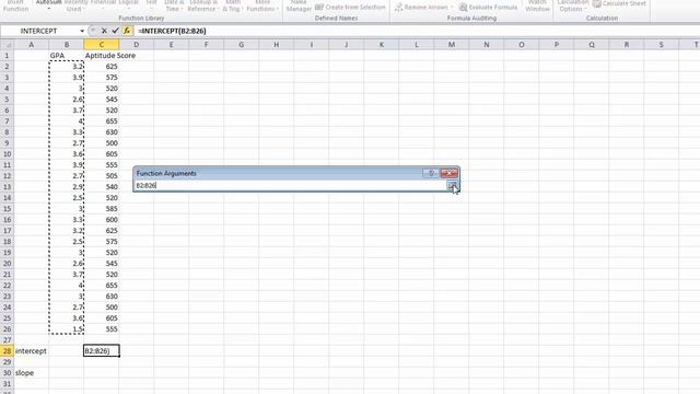 How to Use Excel- The INTERCEPT & SLOPE Function смотреть онлайн