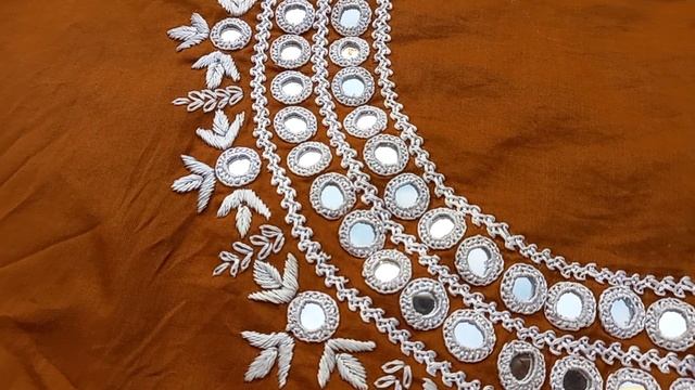 Mirror Work Designs For Kurtis   Mirror Work Neck Designs For Kurtis