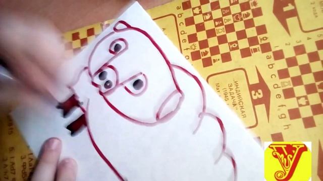 Девочка рисует поросенка из слова " Pig" смотреть онлайн