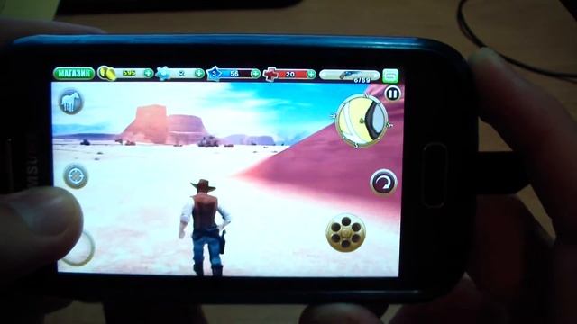 Обзор игры Six Guns На Android 4.1 Jelly Bean на Samsung Galaxy ACE 2 смотреть онлайн