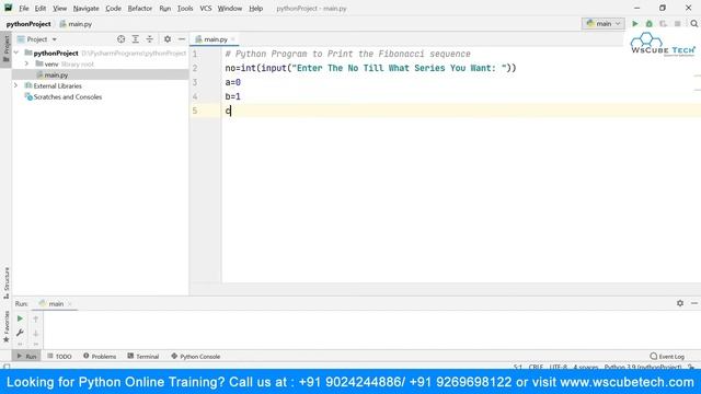Python program to Print the Fibonacci Sequence | Python Programming #8 смотреть онлайн