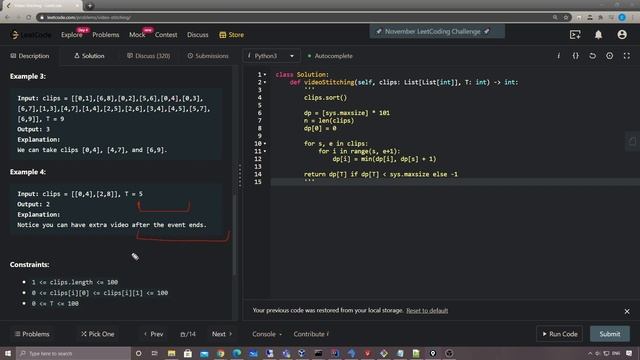 LeetCode 1024. Video Stitching смотреть онлайн