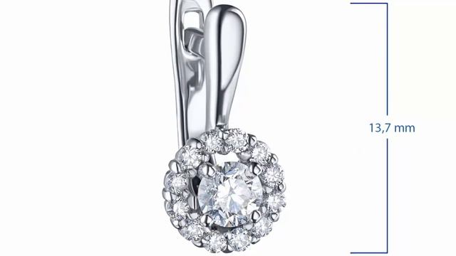 Серьги из белого золота с бриллиантами смотреть онлайн