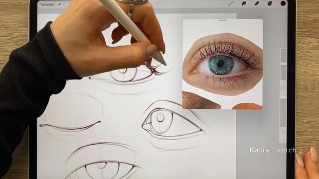 РИСУЕМ РЕСНИЦЫ В РАЗНЫХ РАКУРСАХ + ГЛАЗА с нуля в Procreate смотреть онлайн