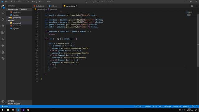 JavaScript Password Generator смотреть онлайн